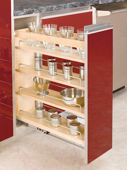 PULL-OUT, 3-TIER W/CHROME RAILS