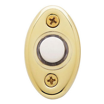 BELL BUTTON, OVAL BALDWIN
