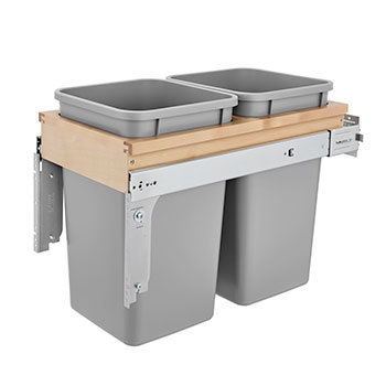 PULL-OUT TRASH BIN,27QT DOUBLE