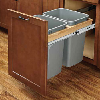 PULL-OUT TRASH BIN, 50QT DOUBLE