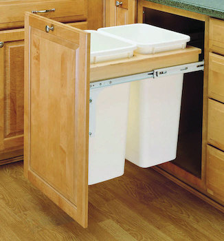 PULL-OUT WASTE,2 BIN, 50 QRT EA.