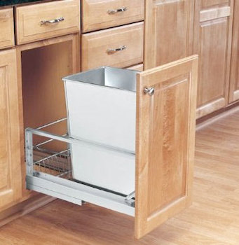 PULL-OUT,18"DEPTH,STL STL BIN