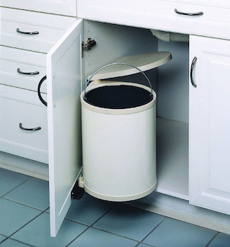 PIVOT WASTE BIN WHT 15 LTR REVSH